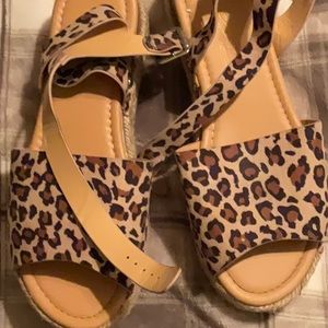 Leopard print sandals